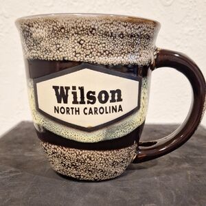 Wilson North Carolina Speckled Mug - Brown and Cream (HM3)